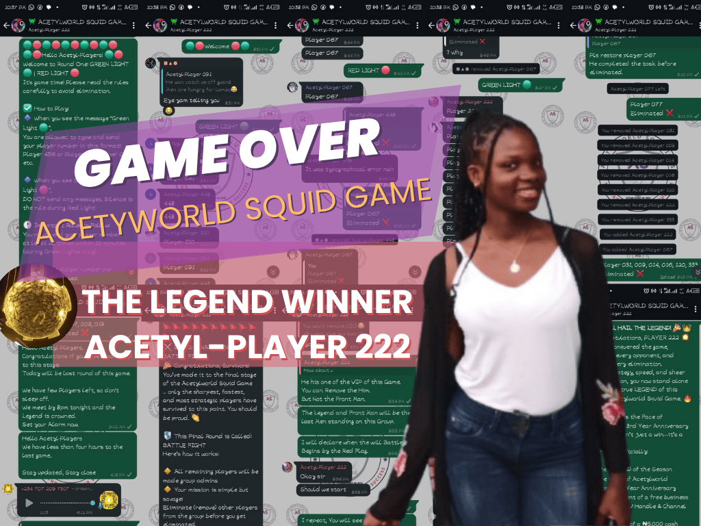 The Legend Has Risen: Acetylworld Squid Game Season 1 Concludes with a Champion