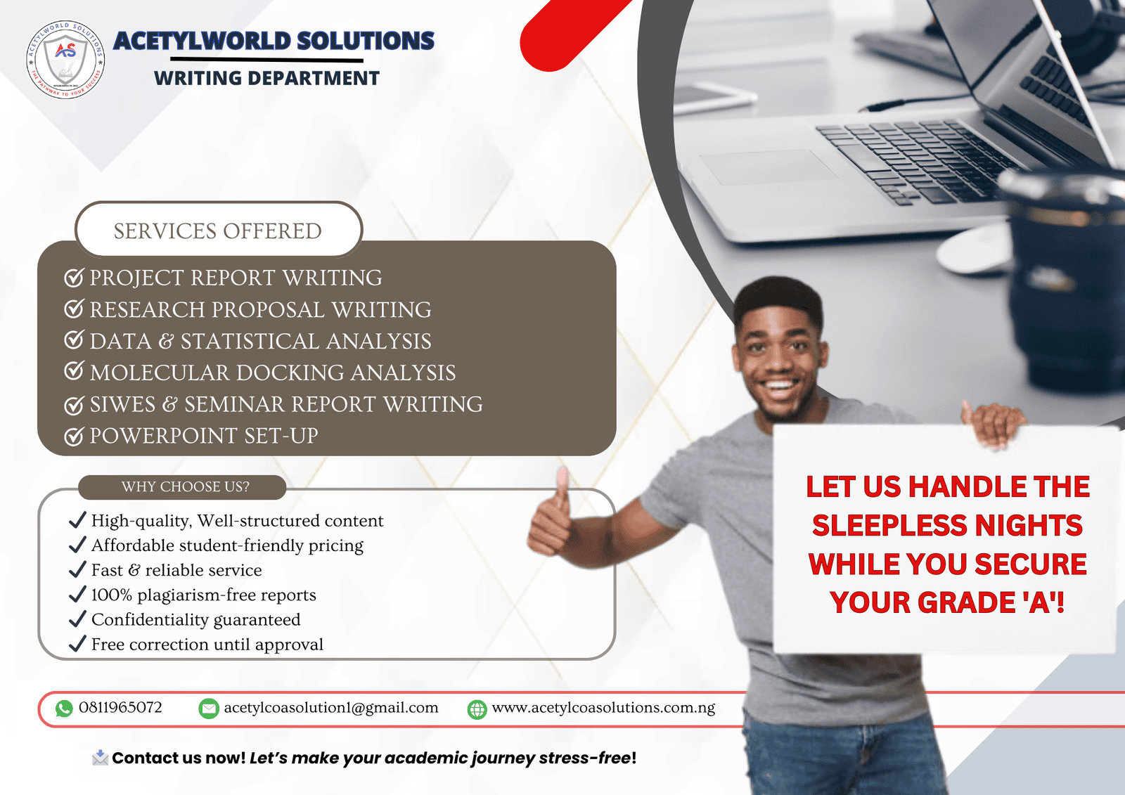 Good News From Acetylworld Solutions-Writing Department